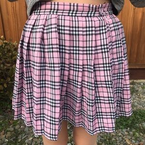 Pink Plaid skirt